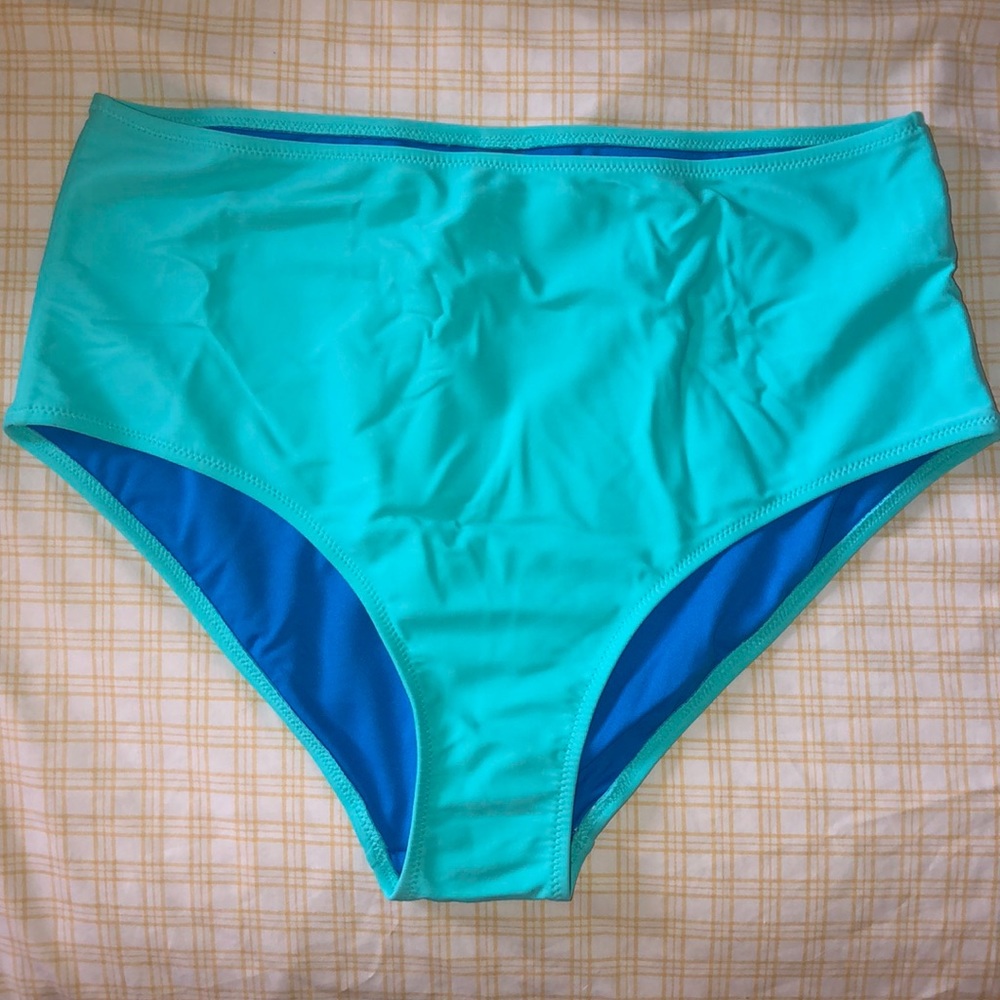 High waisted old navy aqua bikini bottom